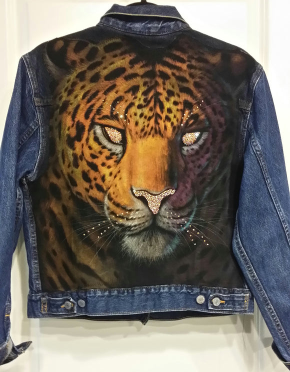 Custom Crystal Jaguar Print Jacket