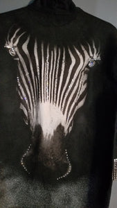 Custom Crystal Zebra Print Jacket