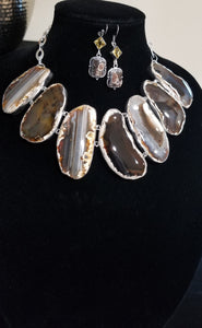 Brown Agate Gemstone Necklace