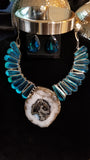 Beautiful Blue Quartz Necklace Set