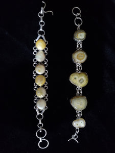 Lovely Yellow Tone and Pearl Bracelet