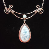 Handmade Larimar Gemstone Necklace Set