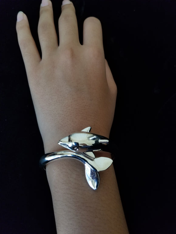 Dolphin Silver Plated Bracelet