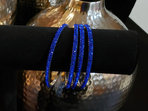 Lady Sapphire Blue 1/2 inch crystal bracelets